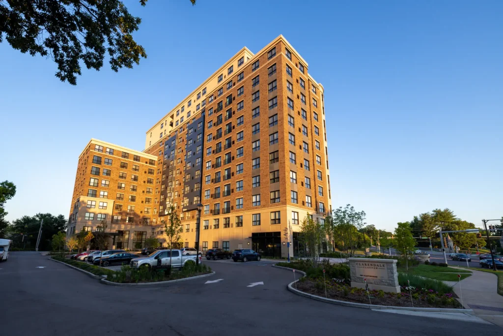 exterior of Clarendale Clayton, where residents enjoy the benefits of assisted living